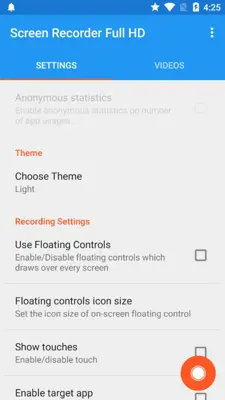 Screen Recorder Full HD android App screenshot 1